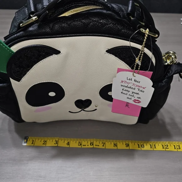 NWT Betsey Johnson Panda Insulated Lunch Tote - Picture 11 of 12